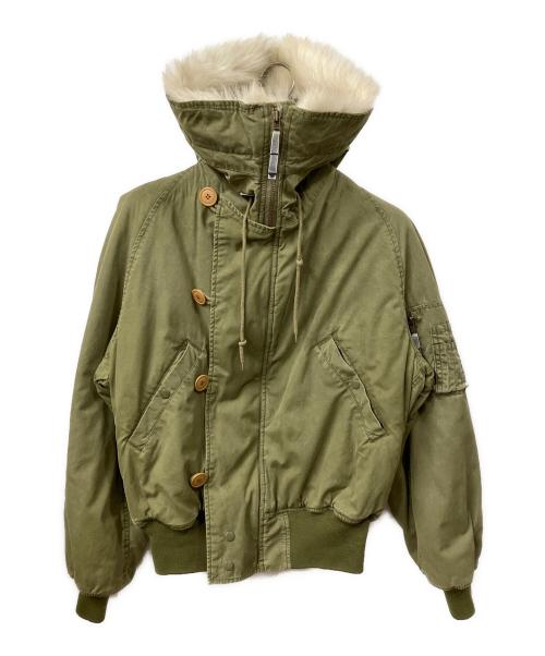 HOUSTON（ヒューストン）HOUSTON (ヒューストン) N-2Bジャケット オリーブ サイズ:Mの古着・服飾アイテム