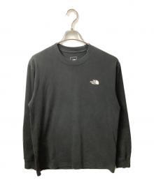 THE NORTH FACE（ザ ノース フェイス）の古着「ロングスリーブバックスクエアロゴティー」｜ブラック