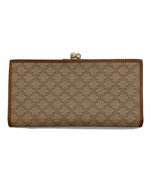 CELINE（セリーヌ）CELINE (セリーヌ) マカダム長財布　ブラウン ブラウンの古着・服飾アイテム