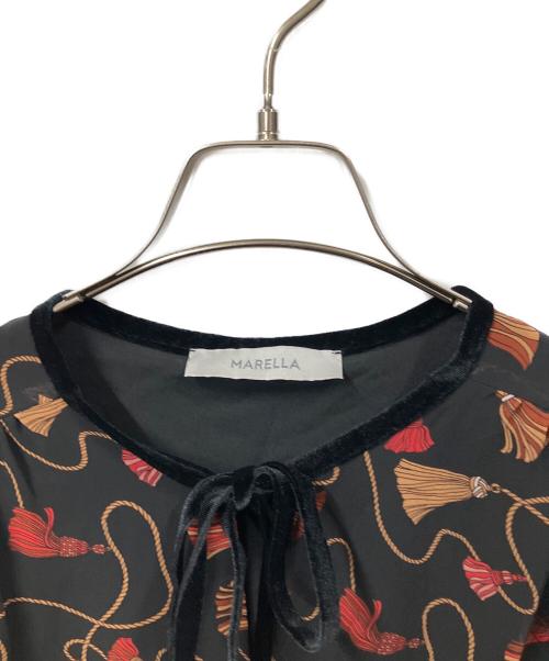 MARELLA（マレーラ）MARELLA (マレーラ) 長袖ワンピース ブラック ブラック サイズ:38の古着・服飾アイテム