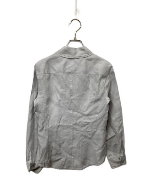 ARMANI COLLEZIONI（アルマーニ コレツィオーニ）ARMANI COLLEZIONI (アルマーニ コレツィオーニ) リネン長袖シャツ　グレー グレー サイズ:42の古着・服飾アイテム