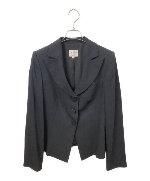 ARMANI COLLEZIONI（アルマーニ コレツィオーニ）ARMANI COLLEZIONI (アルマーニ コレツィオーニ) テーラードジャケット ブラック サイズ:42の古着・服飾アイテム