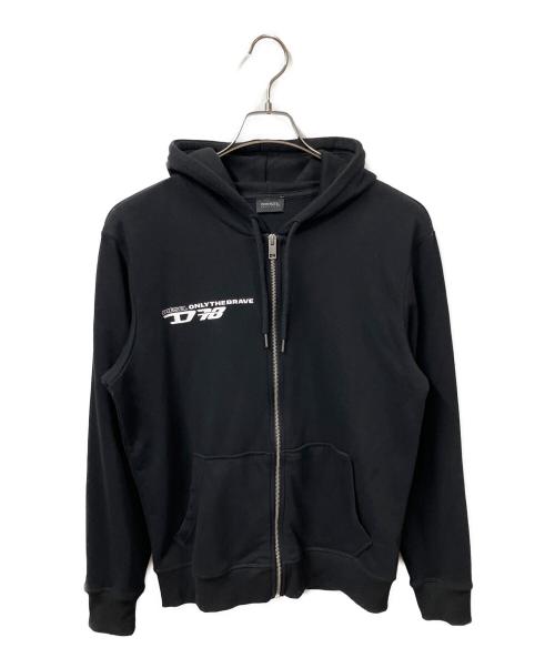 DIESEL（ディーゼル）DIESEL (ディーゼル) ジップパーカー ブラック ブラック サイズ:Mの古着・服飾アイテム