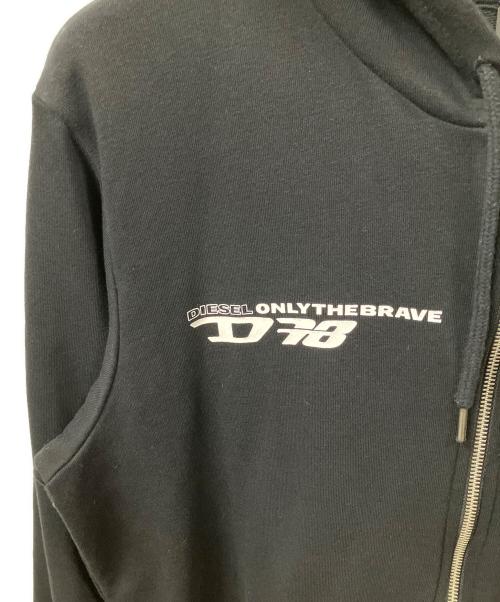 DIESEL（ディーゼル）DIESEL (ディーゼル) ジップパーカー ブラック ブラック サイズ:Mの古着・服飾アイテム