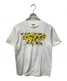 A BATHING APE（アベイシングエイプ）の古着「GROOVY JUSTICE LEAGUE TEE」｜ホワイト