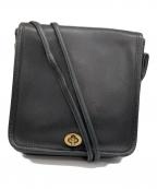 COACHコーチ）の古着「レザーショルダーバッグ」｜ブラック