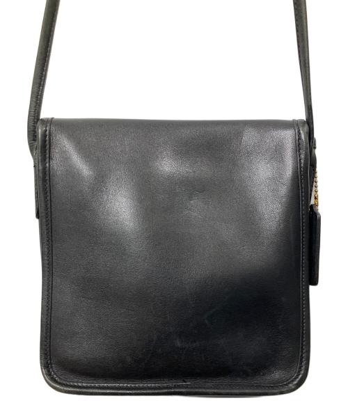 COACH（コーチ）COACH (コーチ) レザーショルダーバッグ ブラックの古着・服飾アイテム