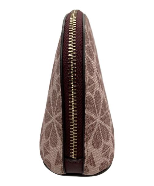 Kate Spade（ケイトスペード）Kate Spade (ケイトスペード) スペードフラワーコーテッド キャンバススモールドームコスメティック ピンクの古着・服飾アイテム