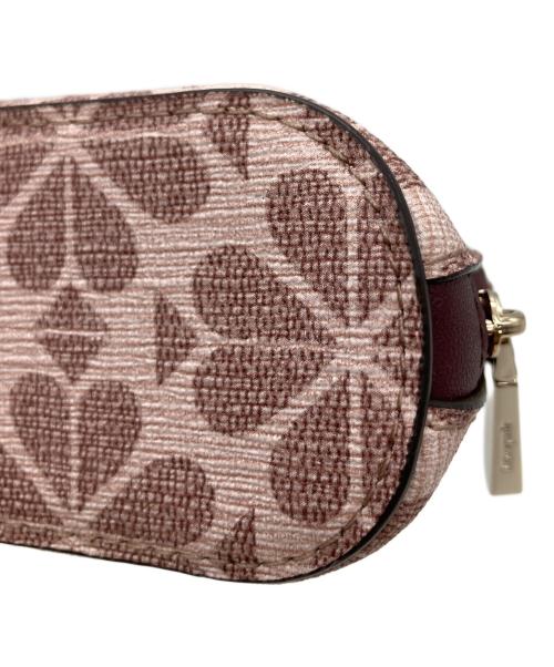 Kate Spade（ケイトスペード）Kate Spade (ケイトスペード) スペードフラワーコーテッド キャンバススモールドームコスメティック ピンクの古着・服飾アイテム