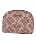 Kate Spade（ケイトスペード）の古着「スペードフラワーコーテッド キャンバススモールドームコスメティック」｜ピンク
