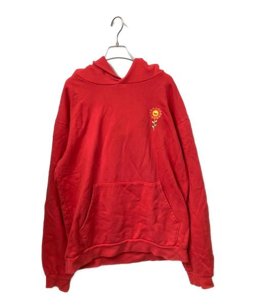 J balvin（J. バルヴィン）J balvin (J. バルヴィン) TAKASHI MURAKAMI (タカシ ムラカミ) パーカー レッド サイズ:Lの古着・服飾アイテム
