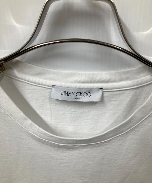 JIMMY CHOO（ジミーチュウ）JIMMY CHOO (ジミーチュウ) ロゴ半袖カットソー　ホワイト ホワイト サイズ:ＸＸＬの古着・服飾アイテム