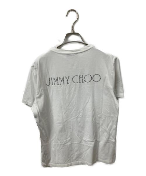 JIMMY CHOO（ジミーチュウ）JIMMY CHOO (ジミーチュウ) ロゴ半袖カットソー　ホワイト ホワイト サイズ:ＸＸＬの古着・服飾アイテム