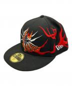 New Era×岡本太郎ニューエラ×オカモトタロウ）の古着「キャップ ブラック 岡本太郎コラボ」｜ブラック