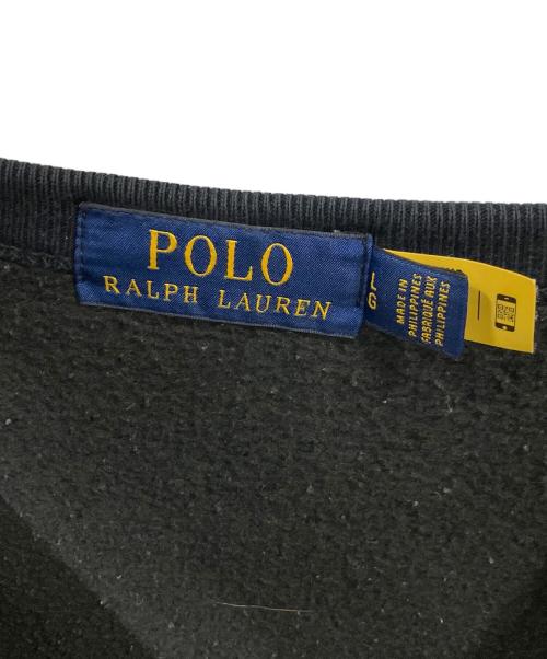 POLO RALPH LAUREN（ポロ・ラルフローレン）POLO RALPH LAUREN (ポロ・ラルフローレン) ロゴスウェット ブラック ブラック サイズ:Lの古着・服飾アイテム