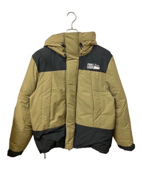 FIRST DOWN（ファーストダウン）FIRST DOWN (ファーストダウン) ダウンジャケット カーキ サイズ:Lの古着・服飾アイテム