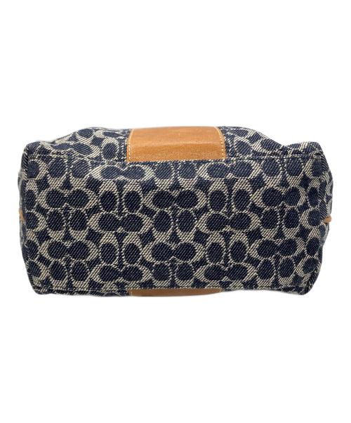 COACH（コーチ）COACH (コーチ) シグネチャー デニム ジャカード ミニ バゲット ショルダーバッグ ネイビーの古着・服飾アイテム