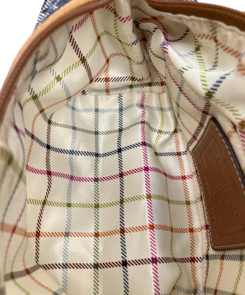 COACH（コーチ）COACH (コーチ) シグネチャー デニム ジャカード ミニ バゲット ショルダーバッグ ネイビーの古着・服飾アイテム