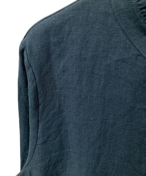 fall-in&co（フォーリン アンド コー）FALL-IN&CO (フォーリン アンド コー) リネン長袖ブラウス　グリーン グリーン サイズ:Lの古着・服飾アイテム