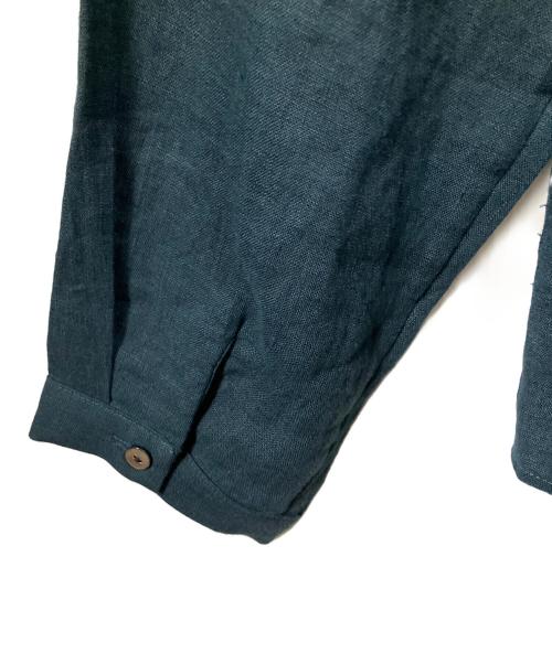 fall-in&co（フォーリン アンド コー）FALL-IN&CO (フォーリン アンド コー) リネン長袖ブラウス　グリーン グリーン サイズ:Lの古着・服飾アイテム