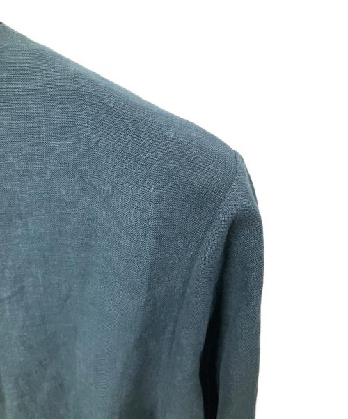 fall-in&co（フォーリン アンド コー）FALL-IN&CO (フォーリン アンド コー) リネン長袖ブラウス　グリーン グリーン サイズ:Lの古着・服飾アイテム