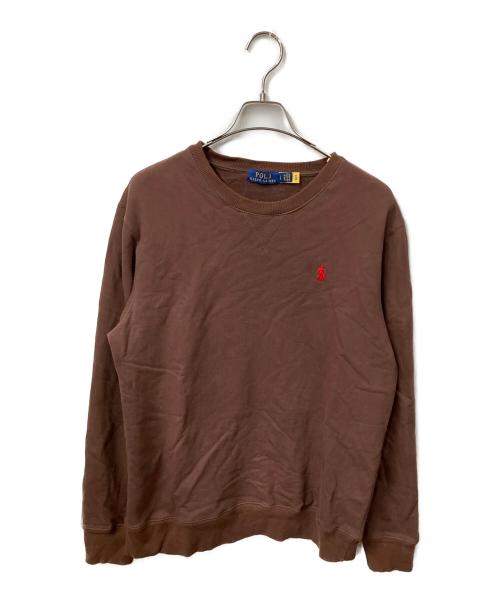 POLO RALPH LAUREN（ポロ・ラルフローレン）POLO RALPH LAUREN (ポロ・ラルフローレン) ロゴスウェット ブラウン ブラウン サイズ:Lの古着・服飾アイテム