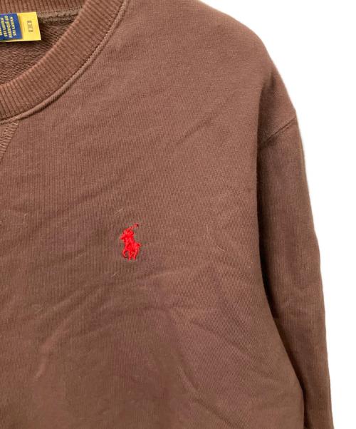 POLO RALPH LAUREN（ポロ・ラルフローレン）POLO RALPH LAUREN (ポロ・ラルフローレン) ロゴスウェット ブラウン ブラウン サイズ:Lの古着・服飾アイテム