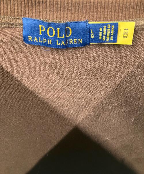 POLO RALPH LAUREN（ポロ・ラルフローレン）POLO RALPH LAUREN (ポロ・ラルフローレン) ロゴスウェット ブラウン ブラウン サイズ:Lの古着・服飾アイテム