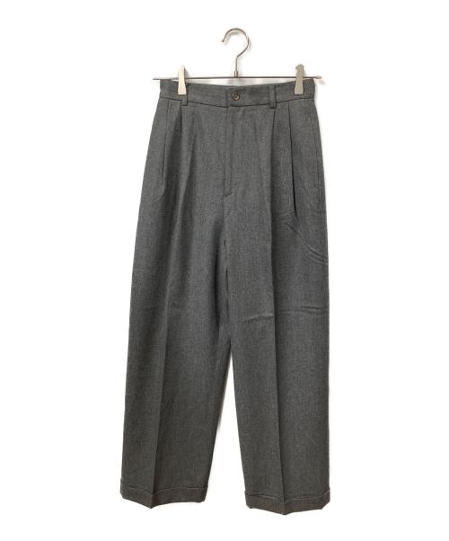RALPH LAUREN（ラルフローレン）RALPH LAUREN (ラルフローレン) ウールタックスラックス グレー グレー サイズ:9の古着・服飾アイテム