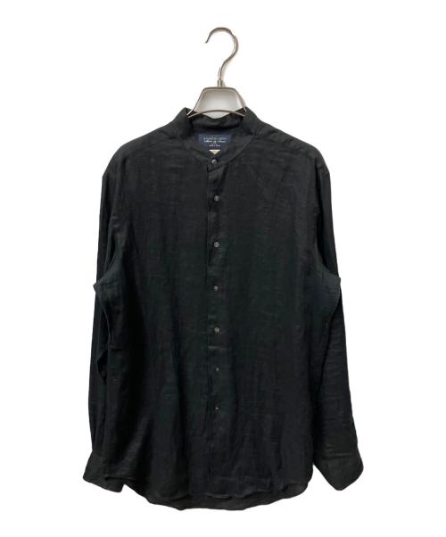 Kamakura Shirts（カマクラシャツ）Kamakura Shirts (カマクラシャツ) リネン長袖シャツ ブラック ブラック サイズ:不明の古着・服飾アイテム