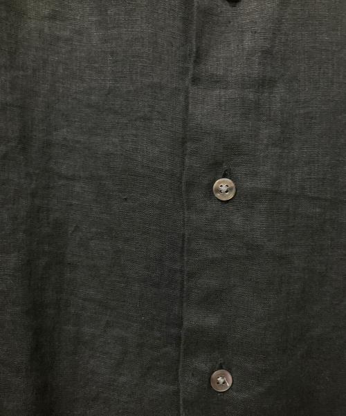 Kamakura Shirts（カマクラシャツ）Kamakura Shirts (カマクラシャツ) リネン長袖シャツ ブラック ブラック サイズ:不明の古着・服飾アイテム