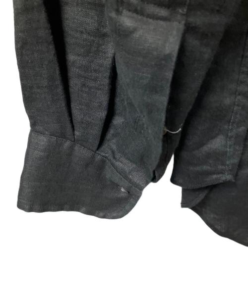 Kamakura Shirts（カマクラシャツ）Kamakura Shirts (カマクラシャツ) リネン長袖シャツ ブラック ブラック サイズ:不明の古着・服飾アイテム