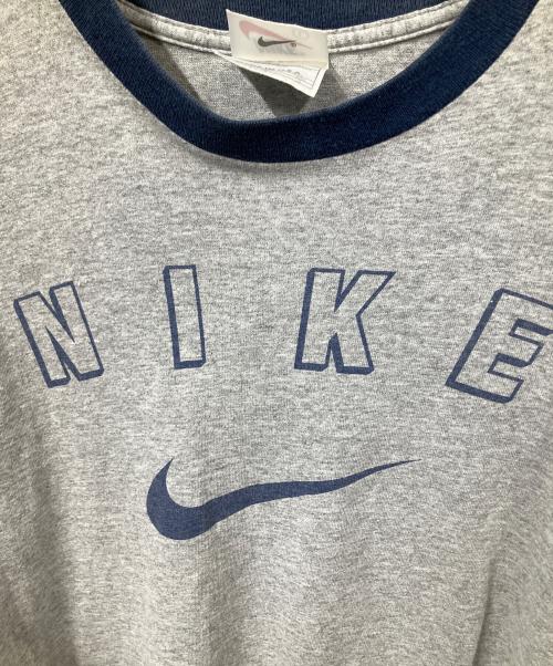 NIKE（ナイキ）NIKE (ナイキ) リンガーTシャツ グレー グレー サイズ:Lの古着・服飾アイテム