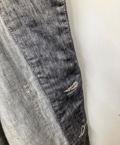 green label relaxing（グリーンレーベルリラクシング）green label relaxing (グリーンレーベルリラクシング) リネンジャケット グレー インディゴ サイズ:Lの古着・服飾アイテム