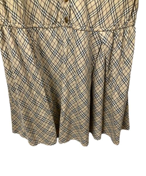 BURBERRY BLUE LABEL（バーバリー ブルー レーベル）BURBERRY BLUE LABEL (バーバリー ブルー レーベル) 半袖ブラウス ノバチェック ベージュ サイズ:38の古着・服飾アイテム