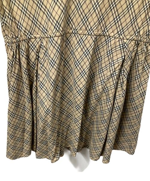 BURBERRY BLUE LABEL（バーバリー ブルー レーベル）BURBERRY BLUE LABEL (バーバリー ブルー レーベル) 半袖ブラウス ノバチェック ベージュ サイズ:38の古着・服飾アイテム