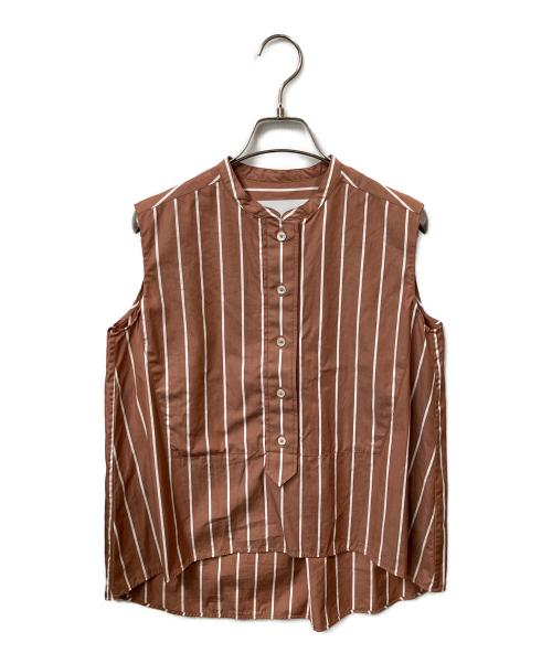 ticca（ティッカ）TICCA (ティッカ) ノースリーブブラウス ブラウン サイズ:Freeの古着・服飾アイテム