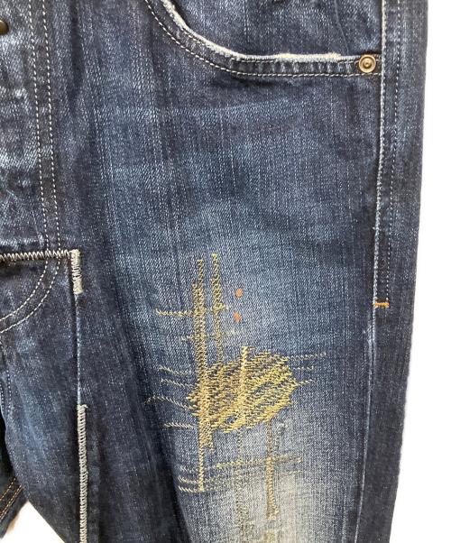 DIESEL（ディーゼル）DIESEL (ディーゼル) リペアデザインデニムパンツ インディゴ インディゴ サイズ:W28の古着・服飾アイテム