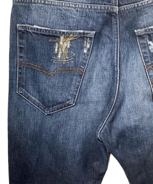 DIESEL（ディーゼル）DIESEL (ディーゼル) リペアデザインデニムパンツ インディゴ インディゴ サイズ:W28の古着・服飾アイテム