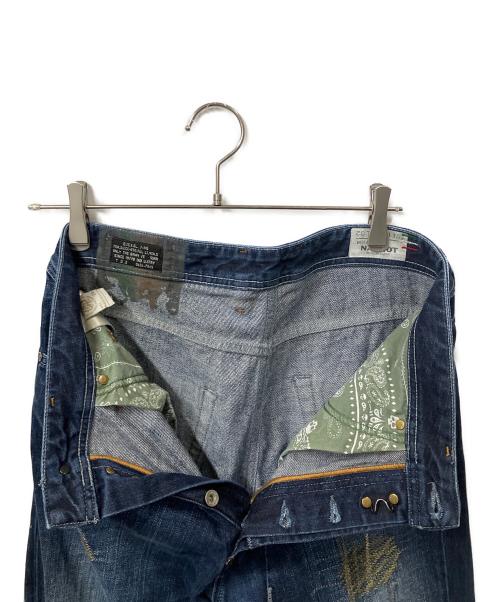 DIESEL（ディーゼル）DIESEL (ディーゼル) リペアデザインデニムパンツ インディゴ インディゴ サイズ:W28の古着・服飾アイテム