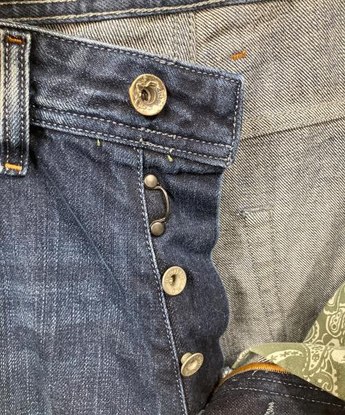 DIESEL（ディーゼル）DIESEL (ディーゼル) リペアデザインデニムパンツ インディゴ インディゴ サイズ:W28の古着・服飾アイテム