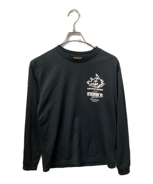 INSPIRIT（インスプリット）INSPIRIT (インスプリット) BRAHMAN (ブラフマン) 長袖カットソー ブラック サイズ:MEDIUMの古着・服飾アイテム