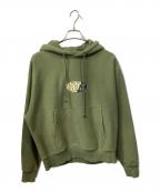 stussyステューシー）の古着「Oval S Pullover Hoodie」｜グリーン