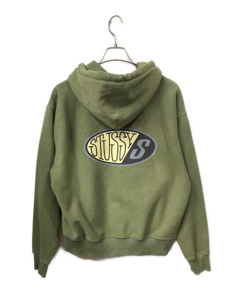 stussy（ステューシー）stussy (ステューシー) Oval S Pullover Hoodie グリーン サイズ:Sの古着・服飾アイテム