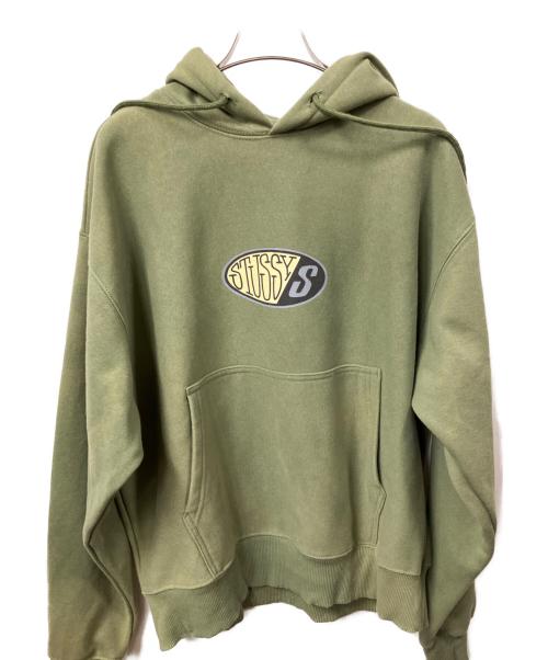 stussy（ステューシー）stussy (ステューシー) Oval S Pullover Hoodie グリーン サイズ:Sの古着・服飾アイテム