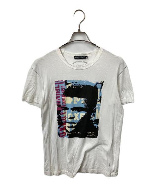 DOLCE & GABBANA（ドルチェ＆ガッバーナ）DOLCE & GABBANA (ドルチェ＆ガッバーナ) 半袖カットソー ホワイト Pater Mars ホワイト サイズ:48の古着・服飾アイテム