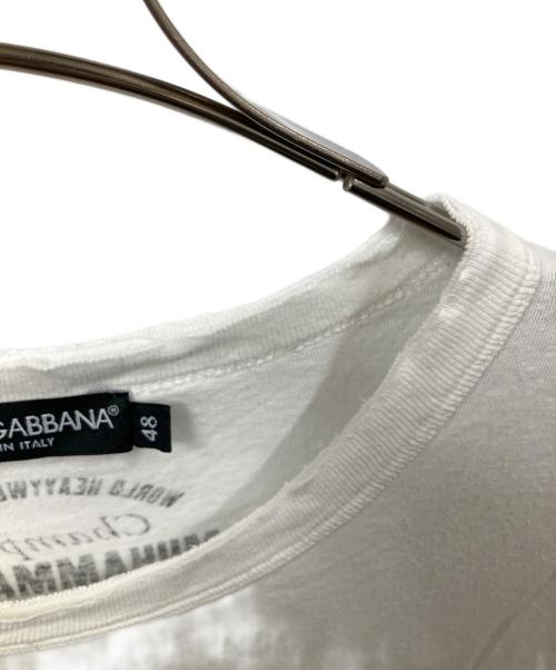 DOLCE & GABBANA（ドルチェ＆ガッバーナ）DOLCE & GABBANA (ドルチェ＆ガッバーナ) 半袖カットソー ホワイト Pater Mars ホワイト サイズ:48の古着・服飾アイテム