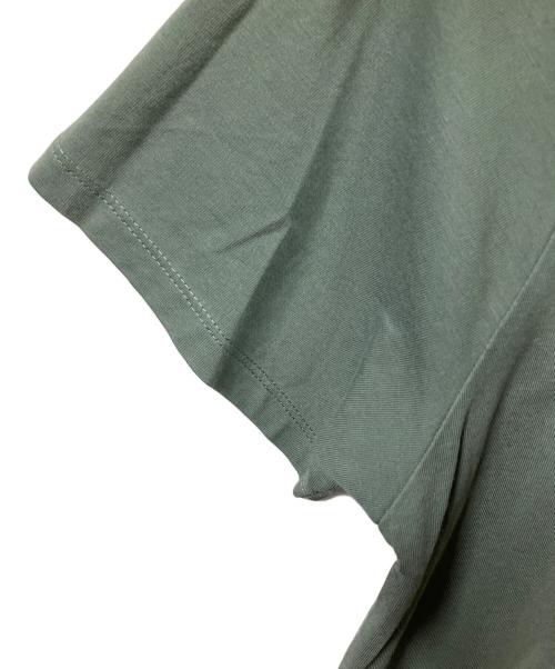 maison kitsune（メゾンキツネ）MAISON KITSUNE (メゾンキツネ) ビッグ パステルフォックスヘッド ロゴTシャツ グリーン サイズ:Mの古着・服飾アイテム