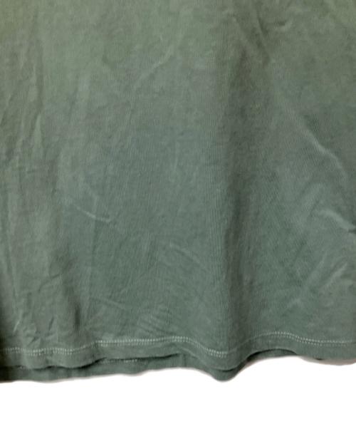 maison kitsune（メゾンキツネ）MAISON KITSUNE (メゾンキツネ) ビッグ パステルフォックスヘッド ロゴTシャツ グリーン サイズ:Mの古着・服飾アイテム