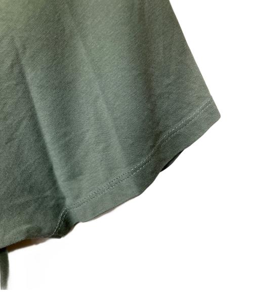 maison kitsune（メゾンキツネ）MAISON KITSUNE (メゾンキツネ) ビッグ パステルフォックスヘッド ロゴTシャツ グリーン サイズ:Mの古着・服飾アイテム